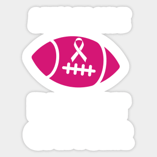 Let's Tackle Breast Cancer Football Pink Awareness Sticker